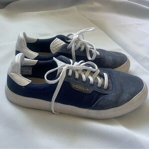 Adidas Originals Navy Blue Suede Sneakers Men’s 9.5 | Retro Trefoil Court Style